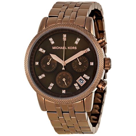 Michael Kors Ritz Chronograph Brown Watch MK5547 NWT